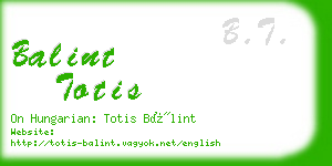 balint totis business card